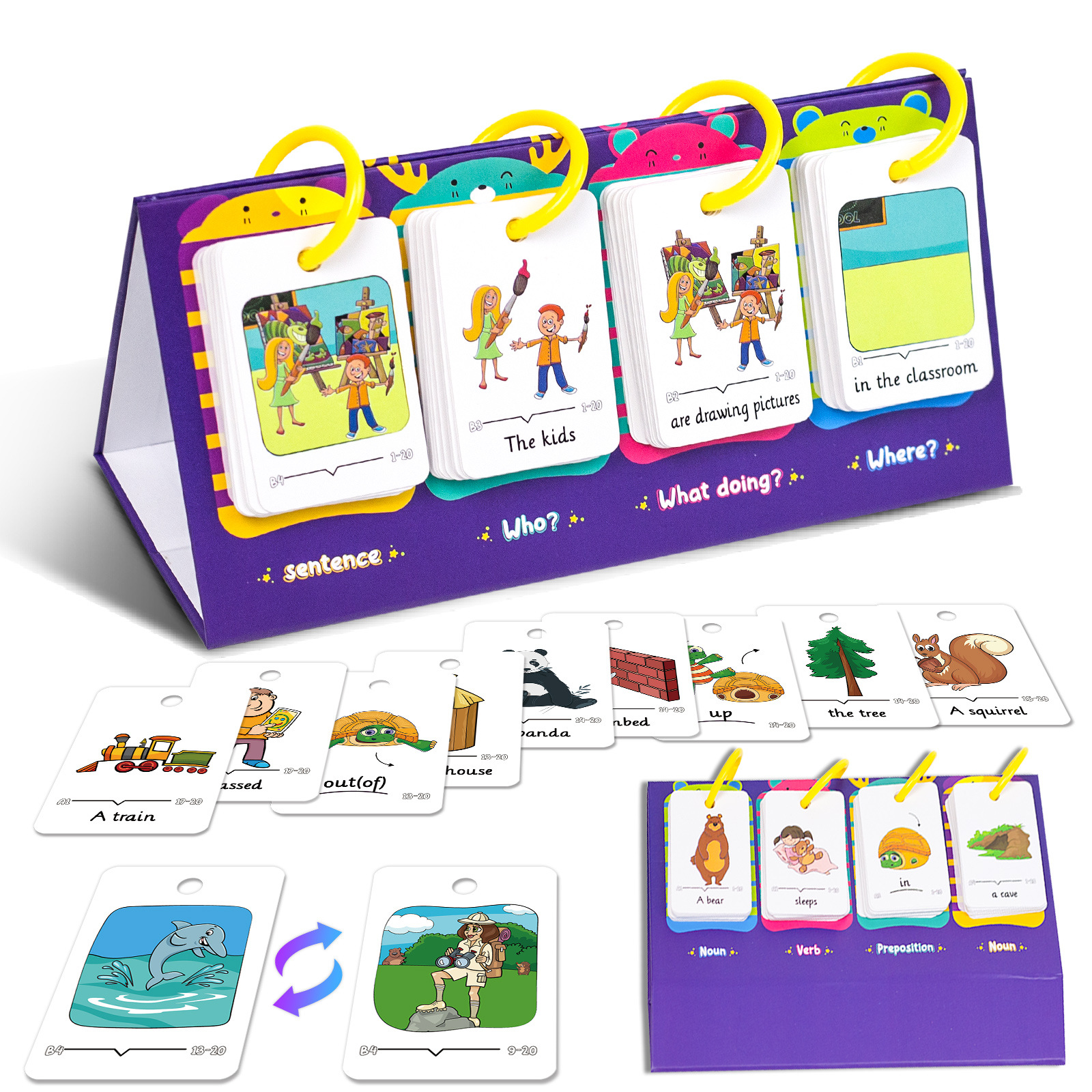 Kids Nature Education - 80Pcs Table Model Visual Word Card