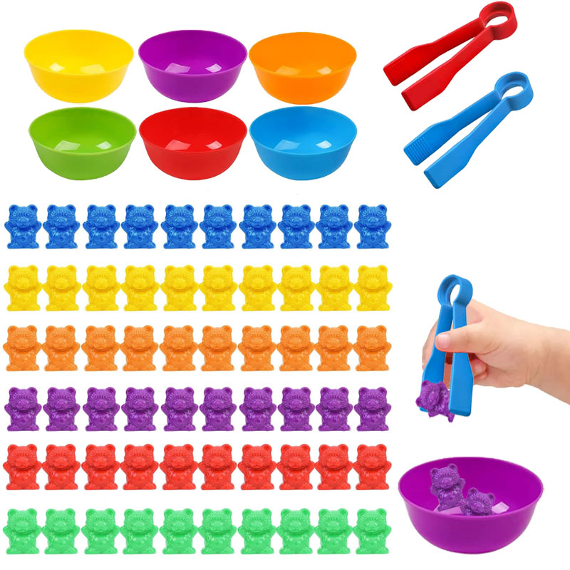 Kids Nature Education - Counting Bears Matching Games Color Sorting