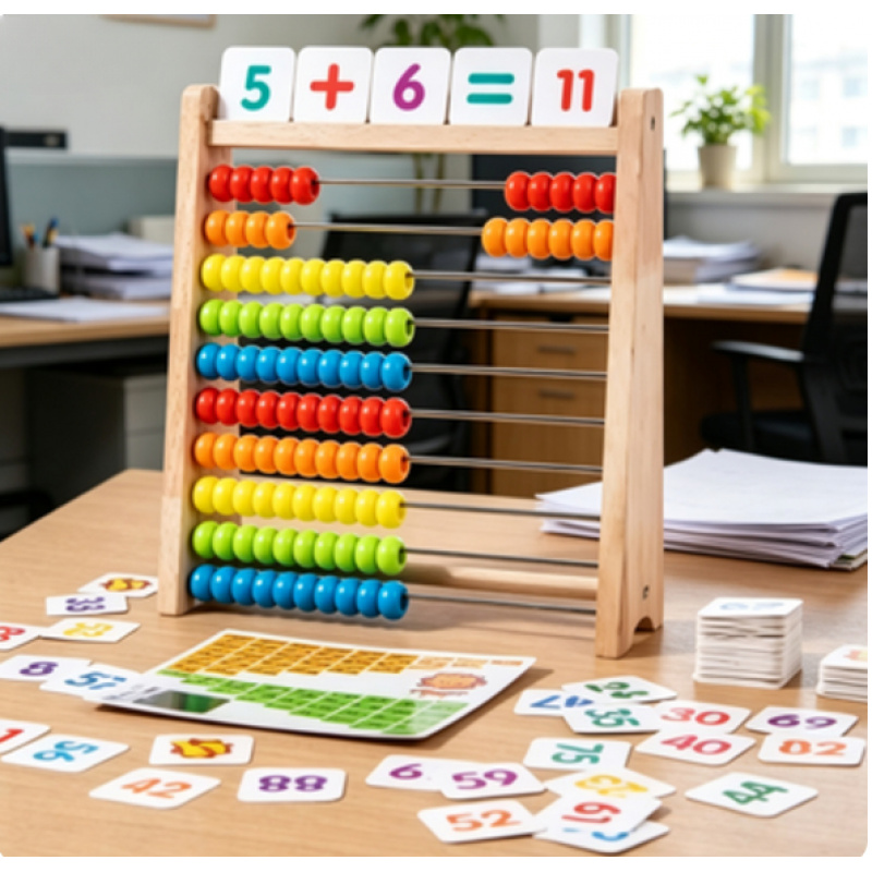 100 Beads Wooden Counting Abac - Abacus Counting Bead recension och pris