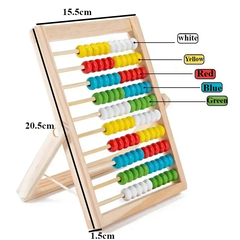 100 Beads Wooden Counting Abac - Abacus Counting Bead recension och pris