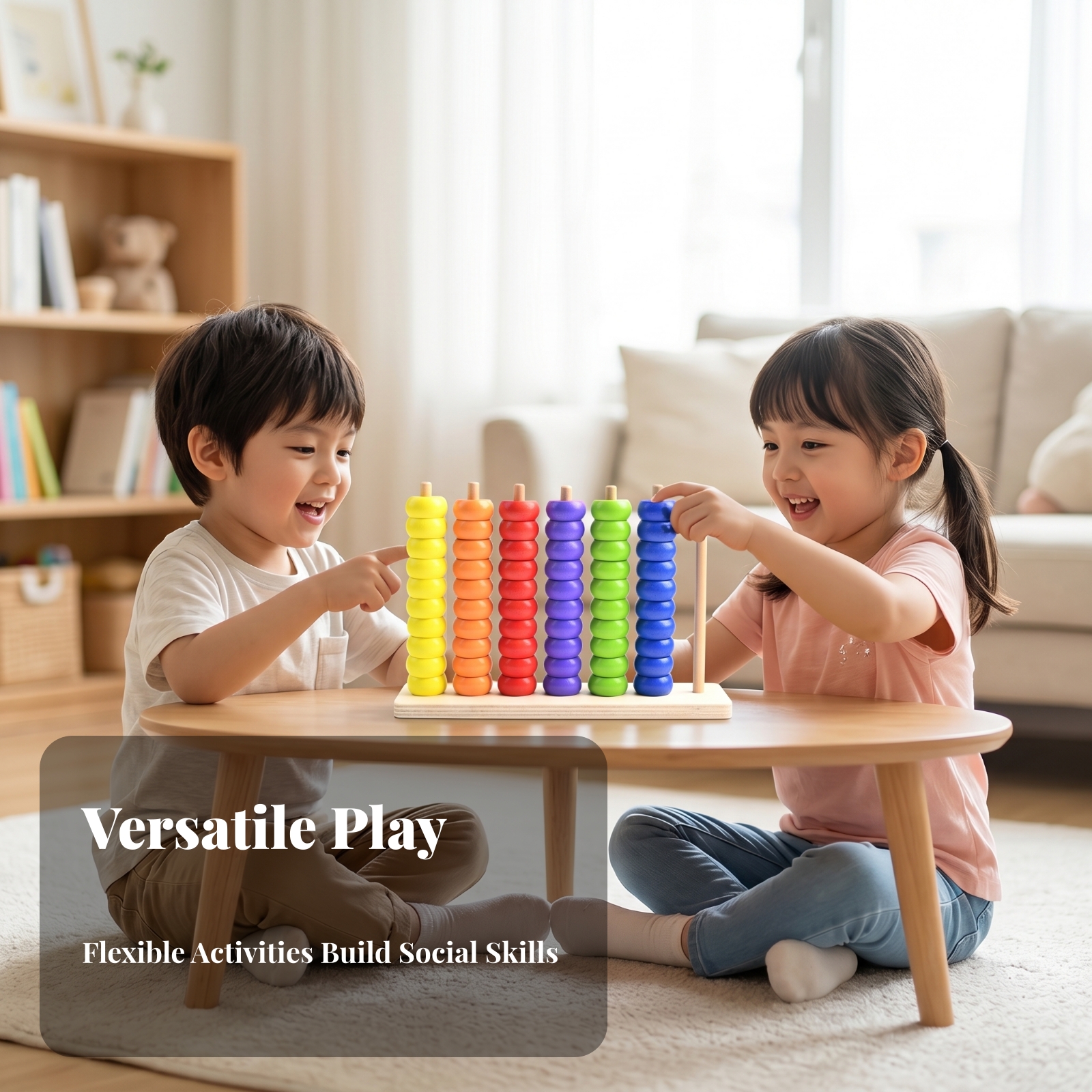 Wooden Counting Beads Wooden A - Abacus Counting Bead recension och pris
