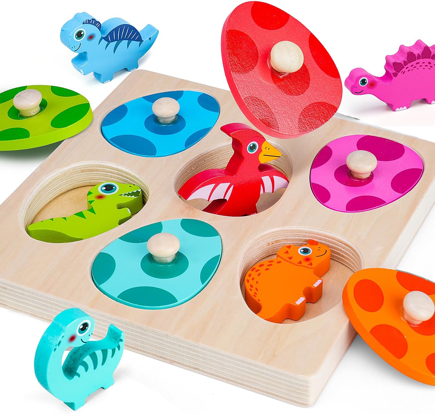 Wooden Dinosaur Jigsaw Puzzle  - Kids Nature Education recension och pris
