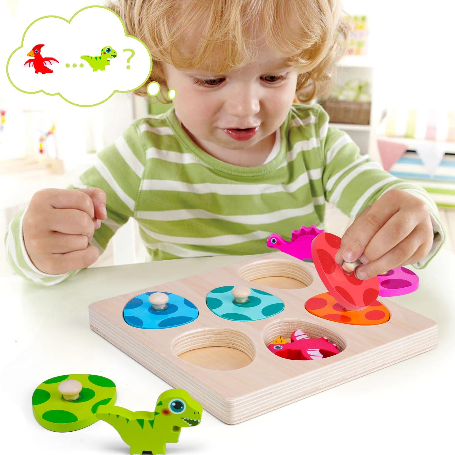 Wooden Dinosaur Jigsaw Puzzle  - Kids Nature Education recension och pris