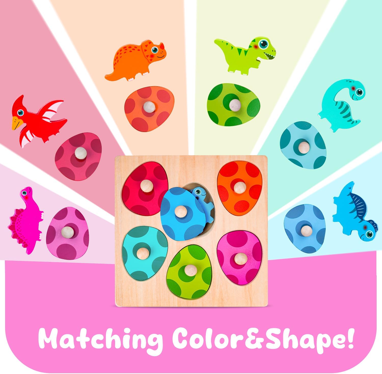 Wooden Dinosaur Jigsaw Puzzle  - Kids Nature Education recension och pris